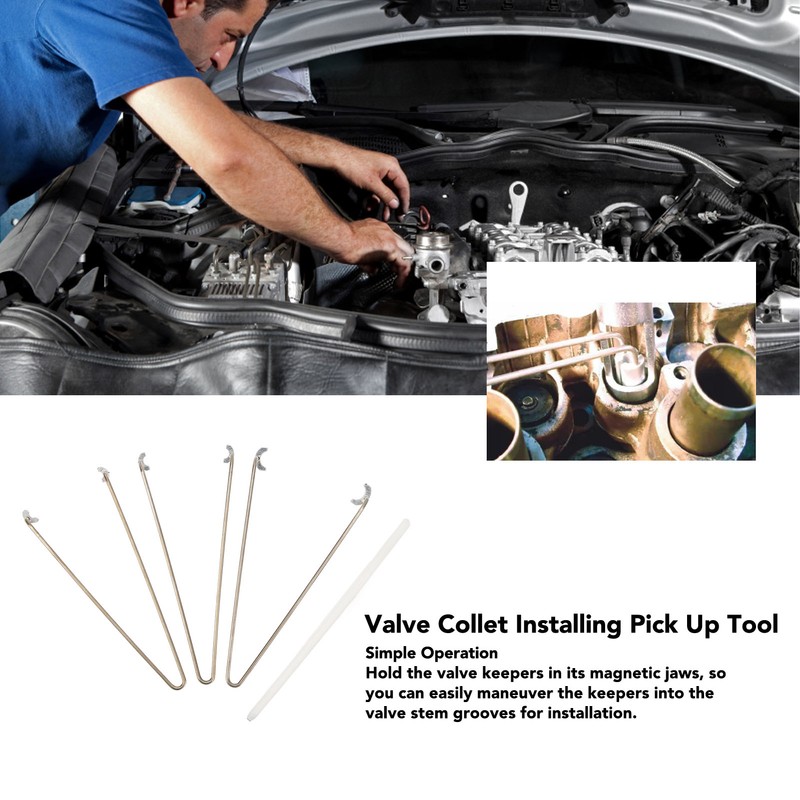 3Pcs Valve Collet Installing Pick Up Tool Magnetic Valve Keepers
