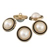 10 PCS Gold Pearl Buttons Plastic Shank for Garment Clothing Accessories Fit Sewing Scrapbooking Garment DIY Decoration