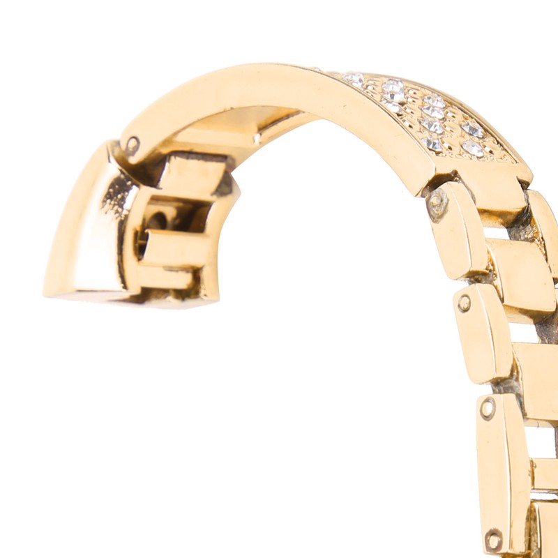 Stainless Steel Bracelet Women Inlay Rhinestones Wristband Wrist Decoration for
