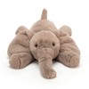 Jellycat Smudge Elephant Stuffed Animal, Medium 9.5 inches - Elephant