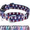 Fidohug Reflective Martingale Dog Collar with Buckle Soft Nylon Geometric