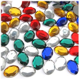 144pc Rhinestones Oval 14mm - Pastel Assortment