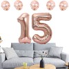 DUXUANT Rose Gold 15 Birthday Decorations - 40 Inch Number