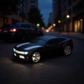 American Race Car Coupe Portable Bluetooth Speaker With LED Lights For Universal DevicesMaterial: Durable ABS plastic with integrated electronic components, Feature: Surround sound, LED, wireless connectivity, most compatibility, color: Black