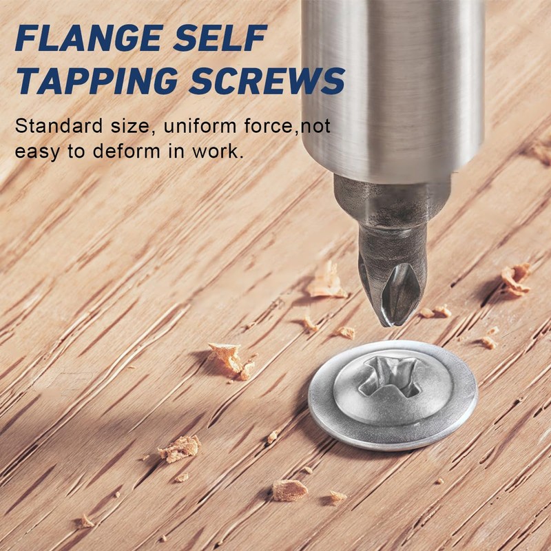 Drenky M4 Wood Screws 304 Stainless Steel Phillips Pan Head