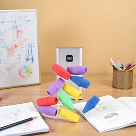 10Pcs Pencil Top Erasers, Cap Pencil Eraser Toppers, Studying Supplies for Teachers Classroom Must Haves Pencil Erasers
