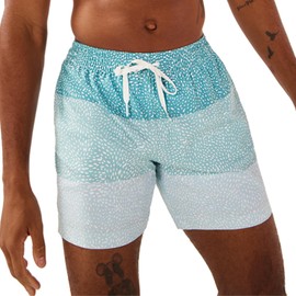 Chubbies Traje de baño para hombre, pantalones cortos elásticos para natación, entrepierna de 5.5 pulgadas, Color verde azulado degradado, S Pantalones Cortos
