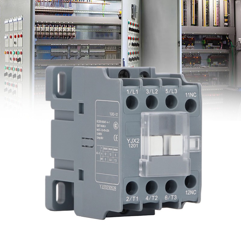 AC Contactor NC 12A Universal Rail Mount Silver Contact Low