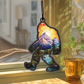 Bigfoot Suncatcher, Bigfoot Ornament, Gift for Bigfoot Lovers, Bigfoot Christmas Ornament