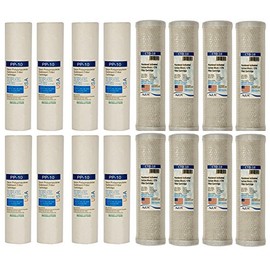 Reverse Osmosis Revolution 8 Replacement Filter Sets for Dual Stage Whole House System (2 Years Supply)