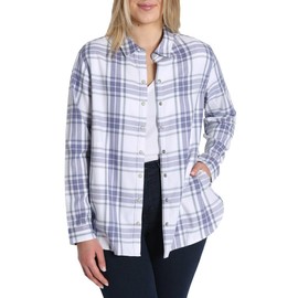 Jachs Girlfriend Women's Super Soft Feel Flannel Shirt (Purple,Small)