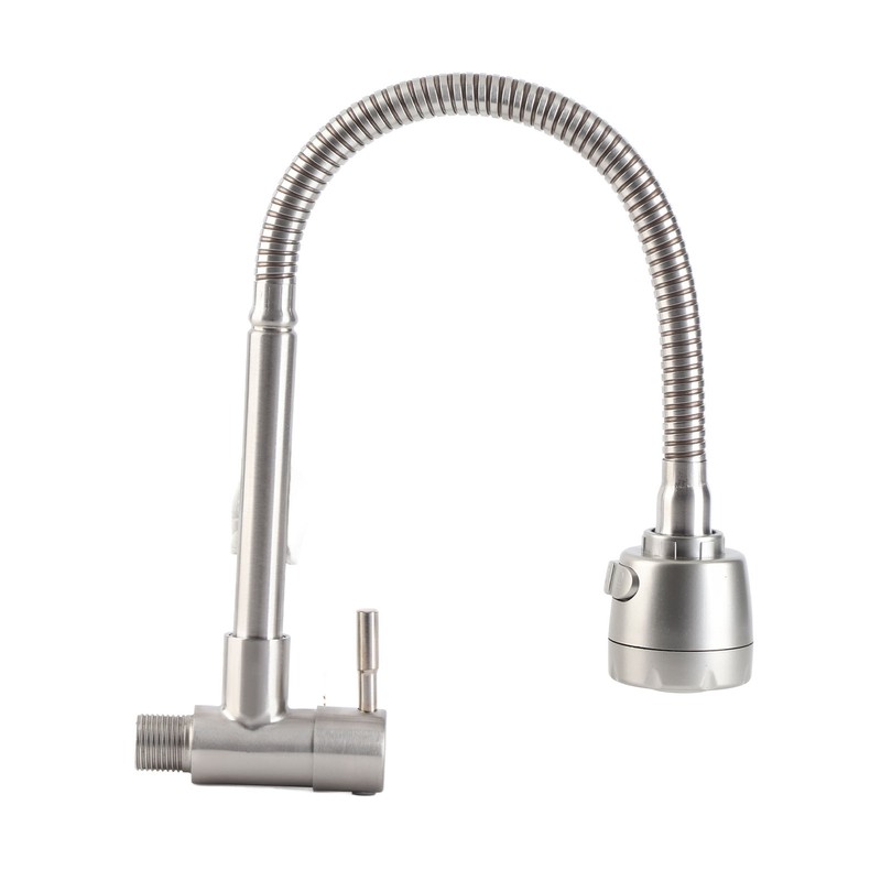 Wall-Mounted Kitchen Faucets 2 Water Modes High Arc Single Handle