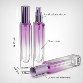 seafulee 15ml 5PCS Refillable Travel Perfume Atomizer Bottles,Mini Empty Colorful Cologne Spray Bottle,Mini Size Sprayer Portable for Travel and Sample Container Toiletries Dispenser (Purple)