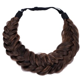 CAISHA By Prettyshop HZ204 Braid Hairpiece Headband Hair Accessories Braided Brown Mix