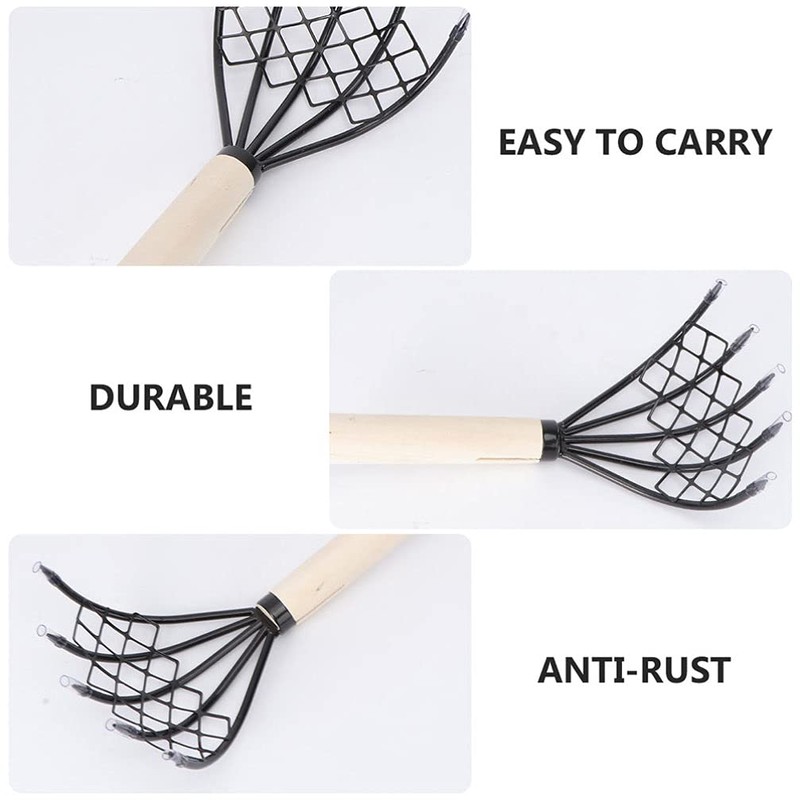 YARDWE Claw Rake Hand Rake Clamming Claws Shell Clam Digger