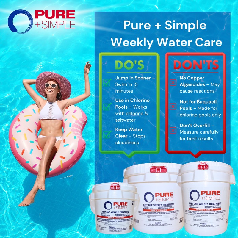 Pure + Simple | All-in-One Weekly Pool Treatment | Controls