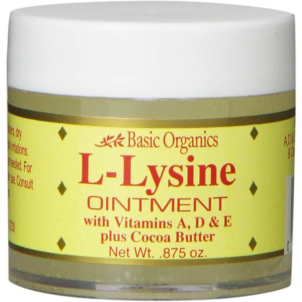 Basic Organics L-Lysine Lip Ointment, 0.875 oz