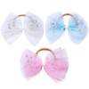 Yheahin Baby Girls Tulle Bow Elastic Headband Newborn Gauze Bow-knot