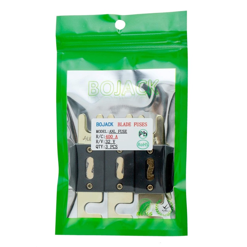 BOJACK 400 Amp 32 VDC ANL Blade Fuses for Car