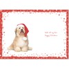 doodlecards Boyfriend Christmas Card Dog with Santa Hat Medium Size