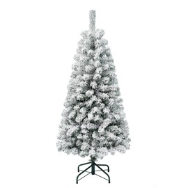 National Tree Company First Traditions Acacia Flocked Tree Christmas Tree, 4.5 ft