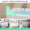 2 Pack Silicone Shower Splash Guard with Suction Cups, Green