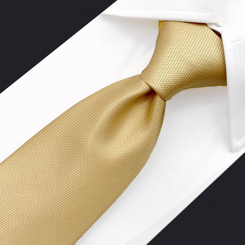 S&W SHLAX&WING Ties for Men Solid Yellow Formal Tie and