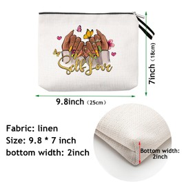 OUZ Real Estate Cosmetic MakeUp Bag Gift For Realtor Sell Makeup Zipper Pouch Bag For House Seller, Gift Funny Cosmetics Pouch Travel Bags (Sell Love)