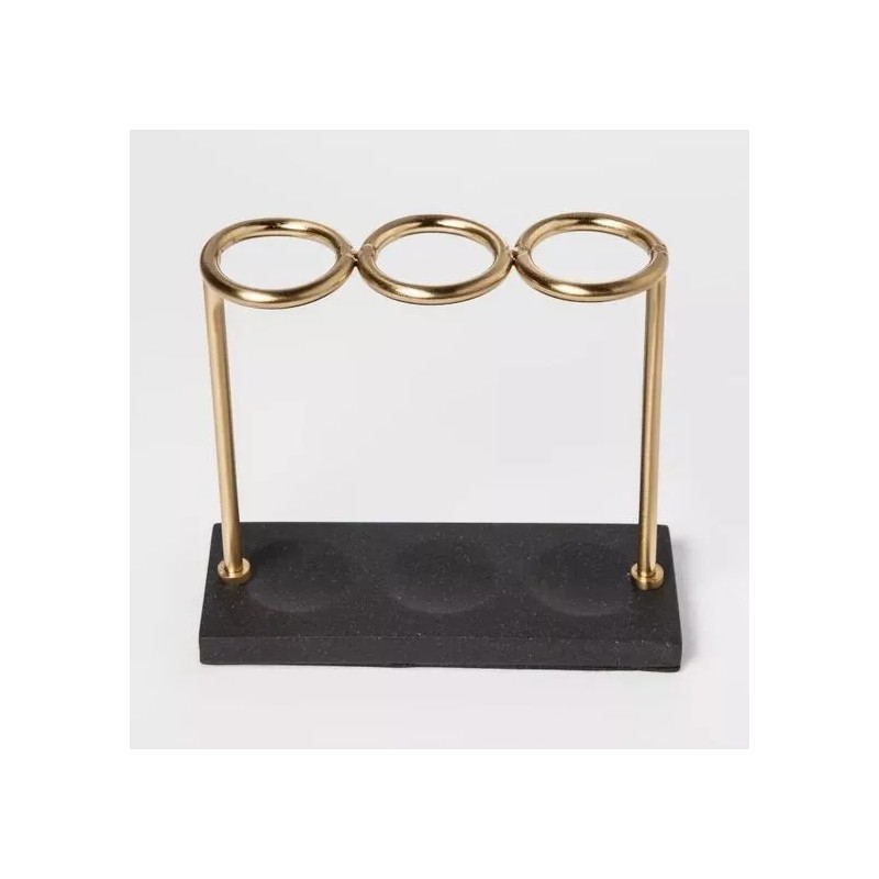 Threshold Solid Toothbrush Holder Black & Gold Wire - Threshold™