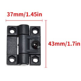Torque Hinge 4PCS Black Adjustable Door Hinge Nylon Plastic Butt Hinge