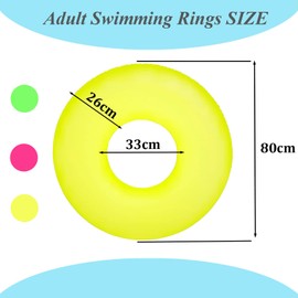Yellow Inflatable Pool Floats Swimming Rings for Kids Adults,Adult Swim Tubes Rubber Ring for Swimming,Inflatable Wheel Pool Tube Swimming Rings Floaties for Kids Summer Beach Swimming Water Party