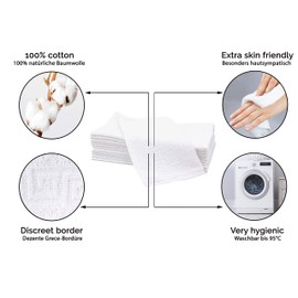Terry Rwäsche Set in different colours and sizes from the Hotel Laundry Specialists, 001-weiß, 30/30