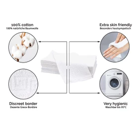 Terry Rwäsche Set in different colours and sizes from the Hotel Laundry Specialists, 001-weiß, 30/30