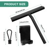 Silicone Shower Squeegee,Silicone Shower Squeegee with Hook & Lanyard,Black Window