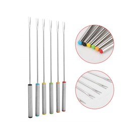 Yosoo Fondue Forks Fondue & Fountain Forks 6 Pack Cheese Fondue Pick Length Stainless Steel Safe Corrosion Resistant Durable