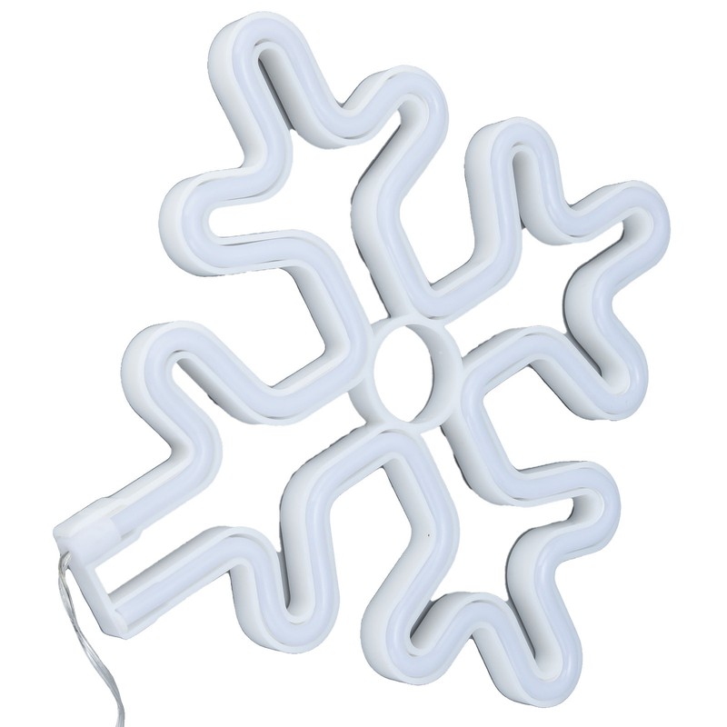 70in Neon Sign Romantic Christmas Snowflake Battery USB Powered LED