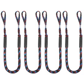 Ciweisah Boat Bungee Dock Lines Marine Mooring Rope Bungee Cord Docking Lines for Boat Boat Docking Ropes for Kayak,Pontoon,Canoe (4 Pack,4 feet to 5.5 feet)