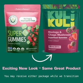 Kuli Kuli Super Energy Gummies - Energy Supplements with Moringa, Caffeine-Free Natural Energy Booster - 60 Non-GMO, Gluten-Free Moringa Gummies
