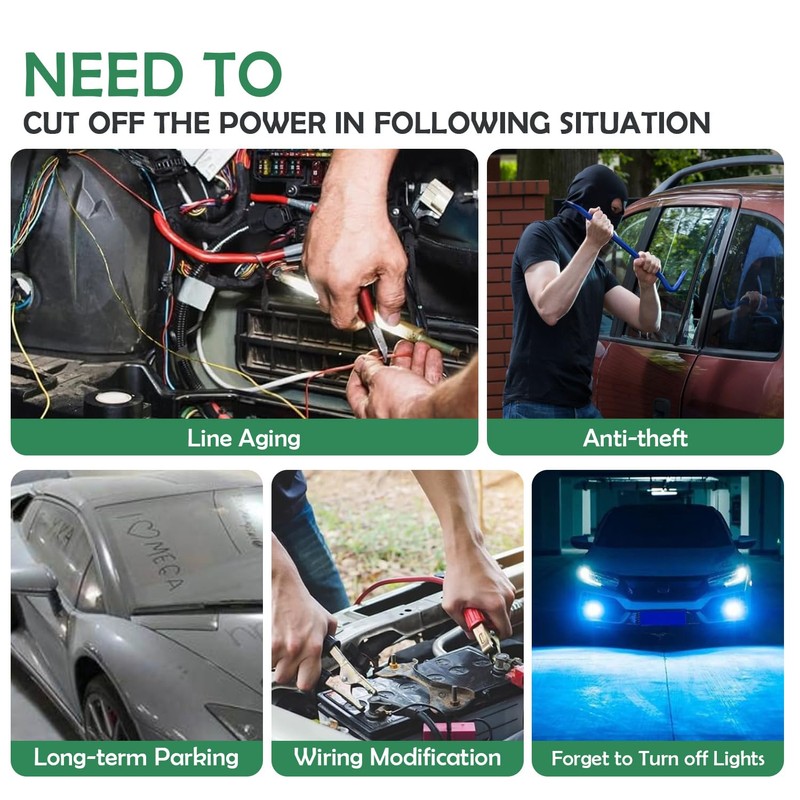 DZG Remote Battery Disconnect Switch DC 12V 240A Anti-Theft Car