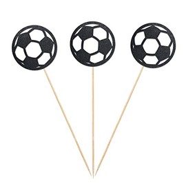 Soccer Ball Centerpiece Sticks, 12-Pack Table Topper Double-Sided Sports Birthday Baby Shower Party Decorations