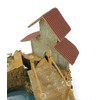 Bertoni Wooden Mountain Lake with Bridge and Tree, Wood, Multi-Colour,