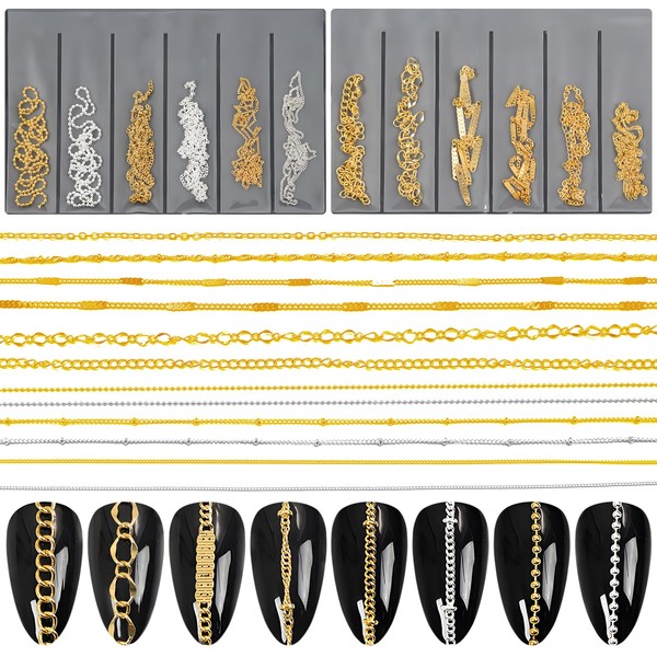 Lifextol Gold Nail Charms Gems Nails Rhinestone Junk Case Charms