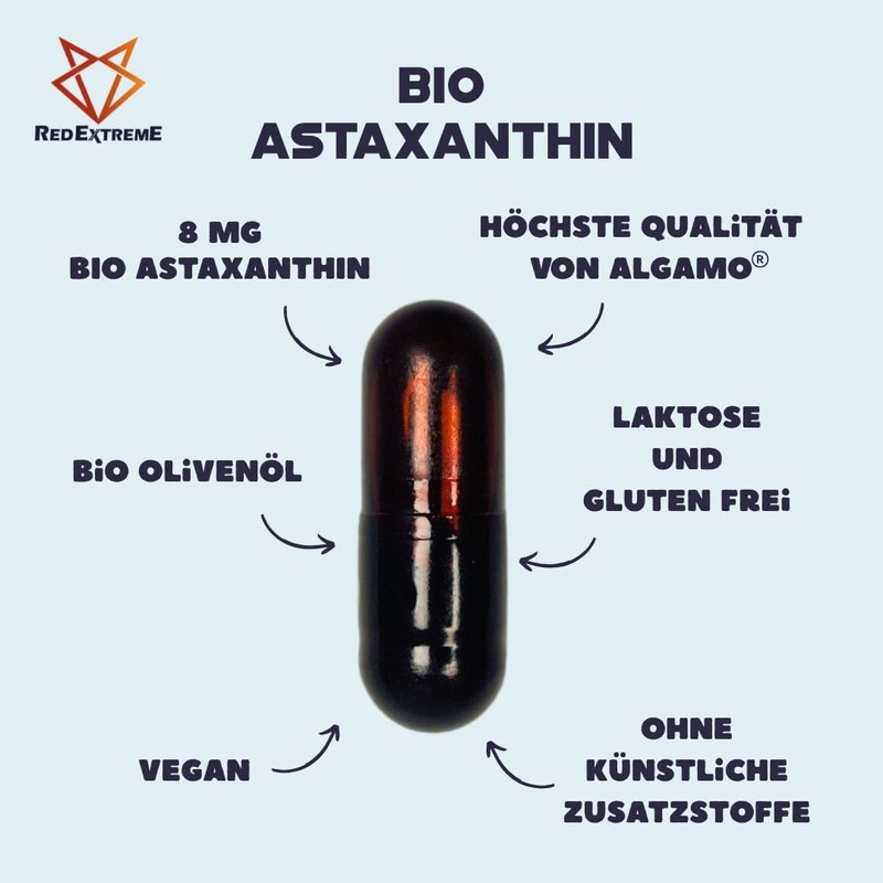 RedExtreme Organic Astaxanthin Capsules 2 x 90 Double Pack Astaxantin