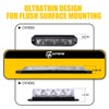 Xprite Amber/White LED Surface Mount Strobe Lights Kit, Grill Grille