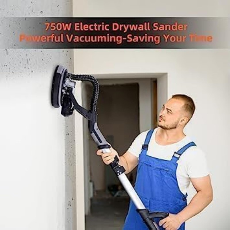 Drywall Sander, KOKEBREN 750W Electric Drywall Sander 7 Variable Speed