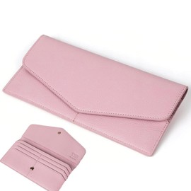 tu meme Women's Long Wallet, Thin, Compact, Skimming, Cover, Thin Long Wallet, Bill Compartment, Pink
