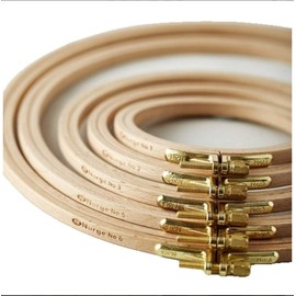 Nurge Premium Natural Beech Wood Round Quilt 8 mm Embroidery Hoop (16cm-6 ¹⁹/₆₄ inch)