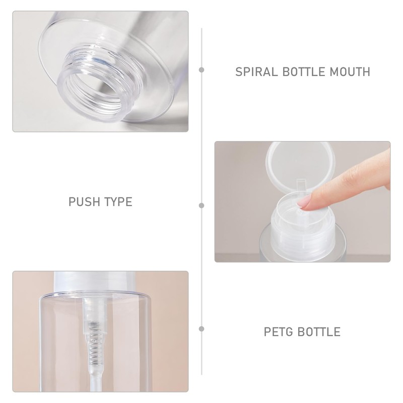 KVBUCC 4 Pieces 100ML/150ML Squeeze Bottles, Transparent Press Dispensing Bottles