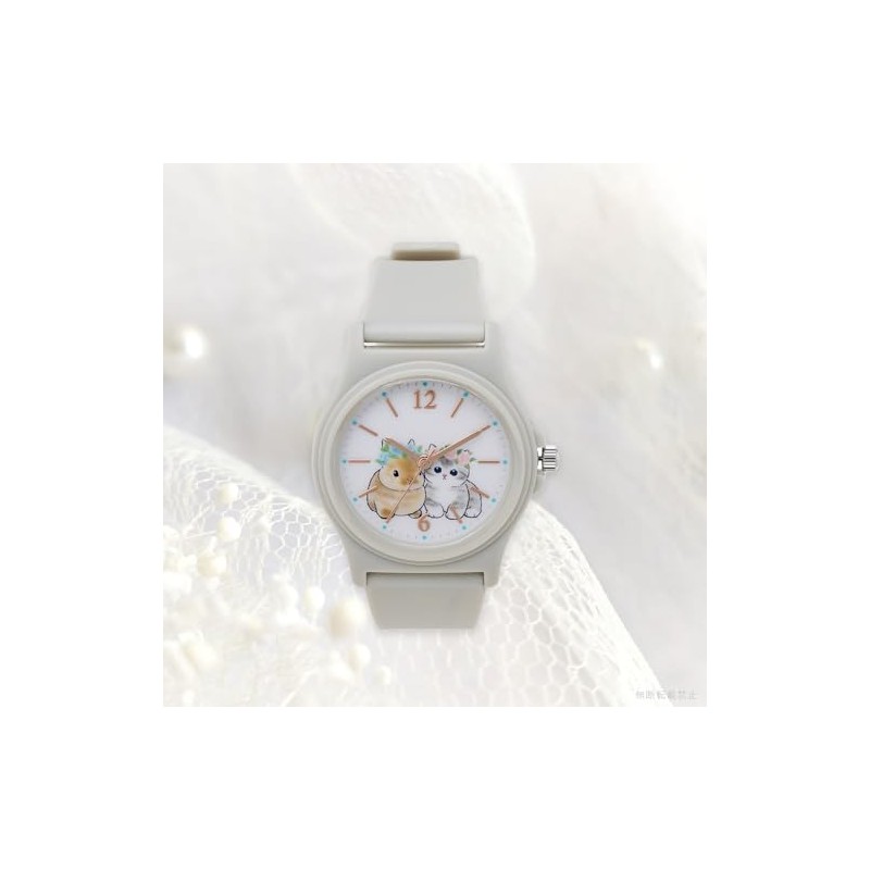 Fieldwork MSD001-4 Women's Wristwatch, Rabbit, Gray, Urethane Band, gray, Modern