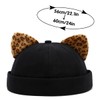 Malaxlx Black Cat Ear Docker Cap – Brimless Sailor Beanie